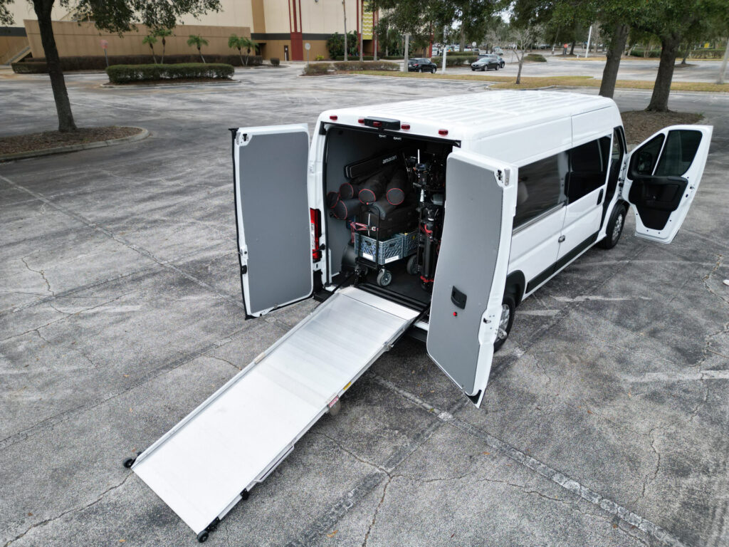 Aerial view of the Orlando Grip Van 2-ton grip and production van